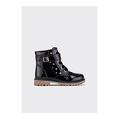 Mayoral Girls Black Patent Ankle Boots
